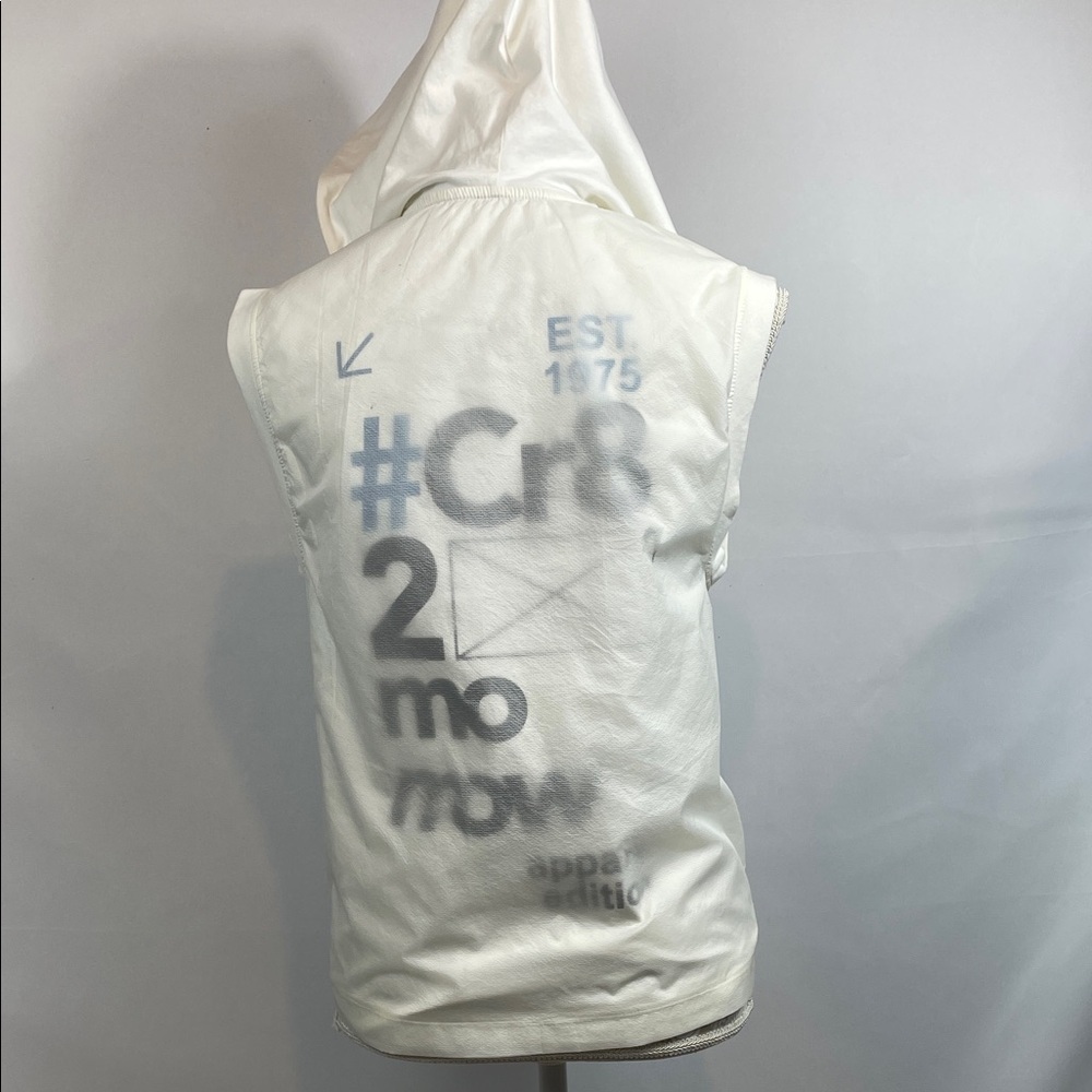 Zara White Sleeveless Hoodie size 10 cream color - Picture 3 of 6